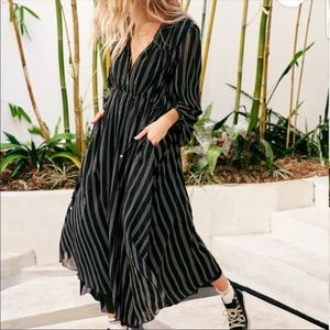 Brand new HAH chiffon stripe maxi dress.